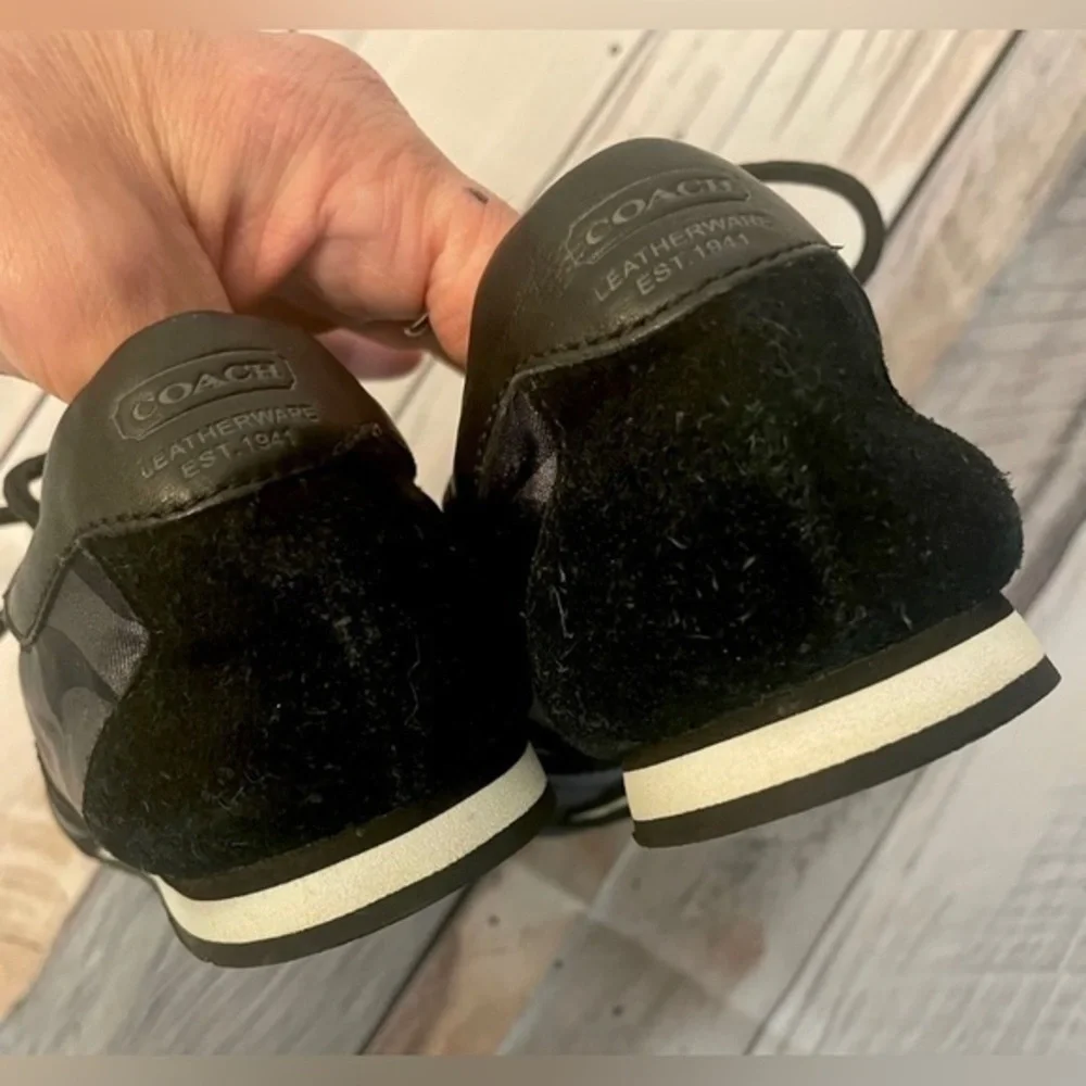 Coach Kate Remonna Signature Size 7M Women’s Sneaker Shoes Black/Grey - Picture 3 of 6